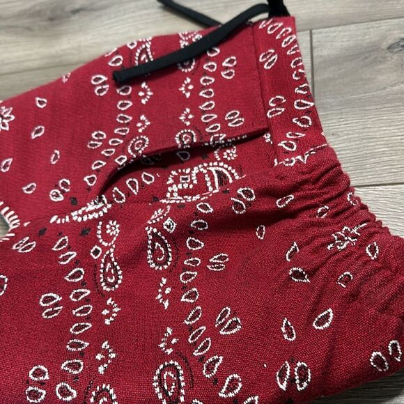 Sharon Fonseca Michele Shorts Mid Rise Red Paisley Size Small‎ - Picture 5 of 10